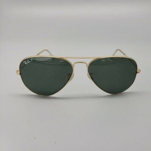 Ray Ban Polarized Sunglasses gold metal RB 58014 001/58